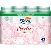 42 rollos Papel higiénico con pH Neutro Foxy Seda
