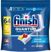 64 pastillas Finish Powerball Quantum All in 1 limón