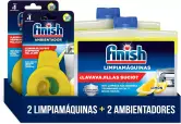 2 Limpiamáquinas + 2 Ambientadores lavavajillas Finish