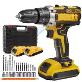 Taladro inalámbrico 21V con 2 baterías + Accesorios