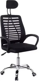 Silla de oficina con soporte lumbar giratoria