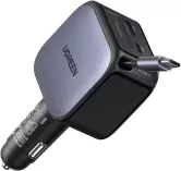 Cargador coche Ugreen 60W retráctil Cargador coche Ugreen 60W retráctil