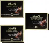 3x125g Lindt Swiss Thins láminas de chocolate negro extra fino