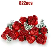 Bloques de construcción Ramo de flores rosas 822pcs