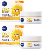 2x50ml NIVEA Q10  Crema facial hidratante con vitamina C