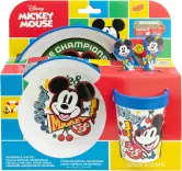 Set de vajilla infantil reutilizable antideslizante Mickey