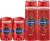 Old Spice 2x50ml desodorante en barra + 2x400ml gel y champú