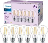 Pack 6x bomillas Philips LED filamento 7W