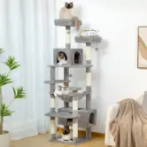 Árbol y torre grande para gatos de interior con postes 136cm Árbol y torre grande para gatos de interior con postes 136cm