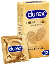 12x Durex Preservativos Sensitivos Real Feel Sin Látex