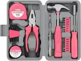 Kit 24 herramientas de bricolaje rosa
