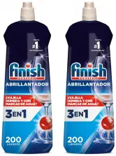 2x200 Lavados Finish Gel Abrillantador Lavavajillas