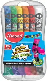 12x tubos témpera Maped