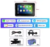Monitor portátil para motocicleta 5,7" carplay DVR