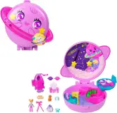 Polly Pocket Estuche Planeta en el espacio exterior + muñeca