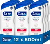 12x600ml Sanex Gel de Ducha Cuidado Experto Urea