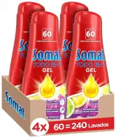 240 dosis Somat gel lavavajillas todo en 1 lima limón