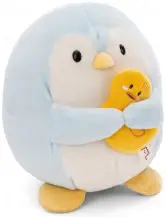 Peluche pingüino Waddle con patito 27cm