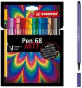 18 rotuladores premium STABILO Pen 68