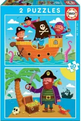 Educa Set de 2 Puzzles Infantiles 20 pcs piratas