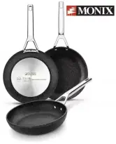 Set 3 sartenes Monix Mineral (18+22+16cm)
