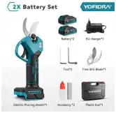 YOFIDRA podadora eléctrica sin escobillas + 2 baterías 21V