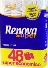 48 rollos Renova papel higiénico Super