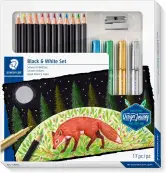 Pack 12 lápices colores + 4 rotuladores + afilador Staedtler 61 149C