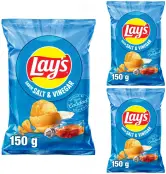 3x150g Patatas fritas sabor vinagreta Lay's