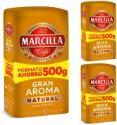 3x500gr Marcilla Café Molido Gran Aroma