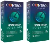 24 Preservativos Control Non Stop Dots & Lines