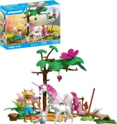 PLAYMOBIL Magic Unicorns Establo Encantado para mamá Unicornio y Potro