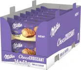 14x50gr Milka Croissant Chocolate con Relleno de Crema de Vainilla
