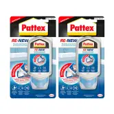 2x80ml Pattex baño silicona blanca para unas juntas