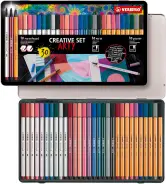 Estuche metálico STABILO ARTY de 30 rotuladores
