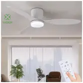 Ventilador de techo WOOX de madera con luz 30W