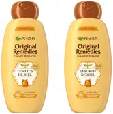2x600ml Garnier Original Remedies Tesoros de Miel Champú pelo dañado