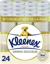 24 rollos papel higiénico Kleenex Dermo Douceur