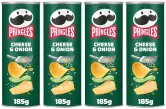 4x 185g Pringles Cheese & Onion