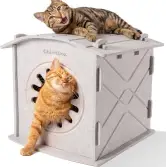 Casa para Gatos Interior de Fieltro 38x36x38cm