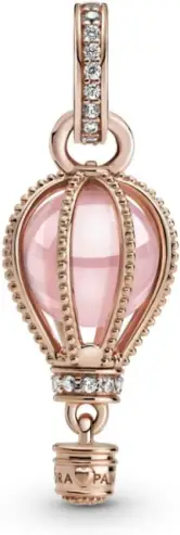 PANDORA Dijes de viajes chapados en oro rosa de 14 quilates