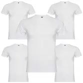 5 camisetas de manga cortas Roly