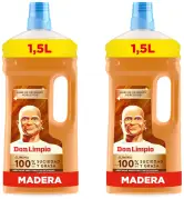 2x 1.5l Don Limpio Madera Friegasuelos Líquido