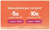 5€ Dto. en compras +39€ o 10€ Dto. en compras +79€ en Druni