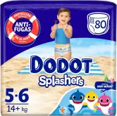 80 pañales bañadores DODOT Splashers Baby Shark talla 5-6