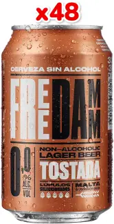 48 Latas 33cl Free Damm Sin Alcohol Tostada