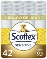 42 Rollos Papel Higiénico Scottex Sensitive