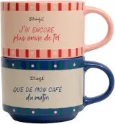 Pack 2 tazas apilables Sr. Wonderful 370ml