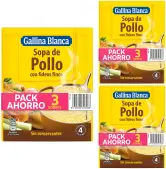 9x72gr Gallina Blanca Sopa De Pollo Con Fideos Finos