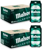 24x 33cl Latas Mahou Clásica Cerveza Dorada Lager